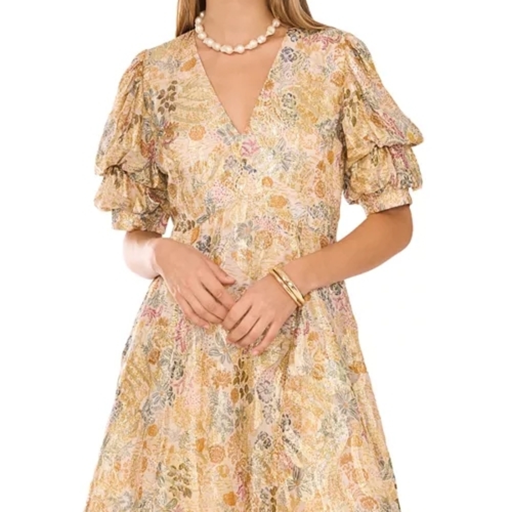 1. State Multicolor Floral Midi Dress